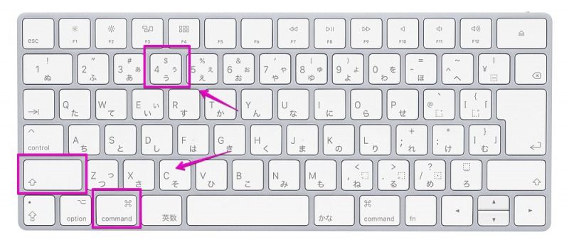 Macでスクリーンショットのキーボードショートカット
