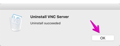 RealVNCサーバ用アプリのアンインストール
