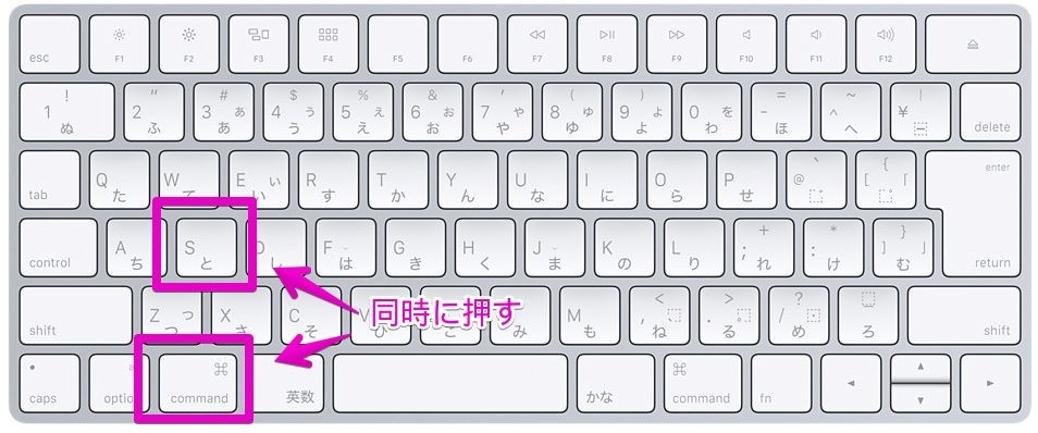 Macのキーボードで「⌘」+「S」