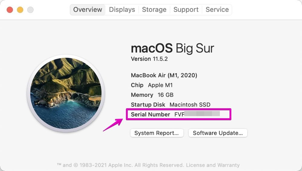 Apple Menu「About this Mac」
