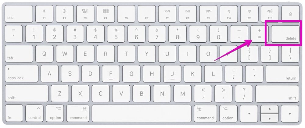 Mac Us Keyboard "delete"