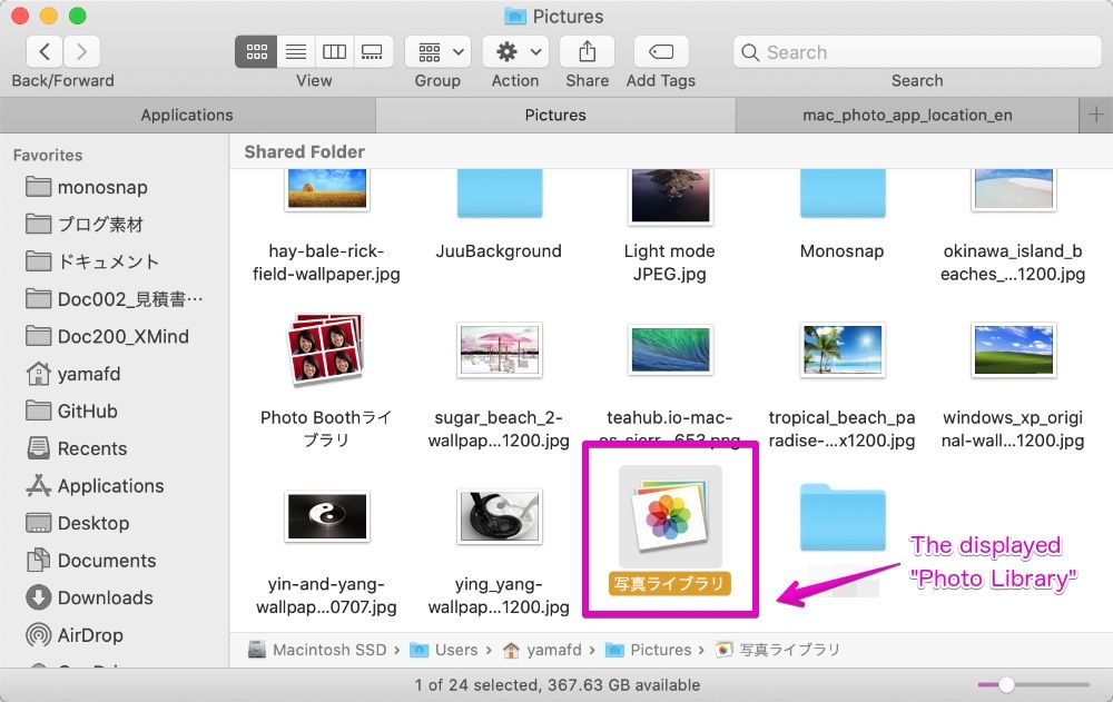 Mac "Photos"'s "Photo Library"