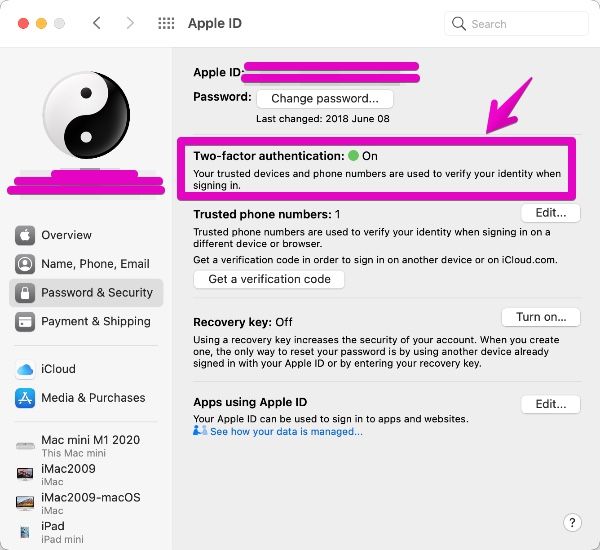 Mac "System Preferences" - "Apple ID"