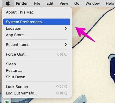 Mac "System Preferences..."