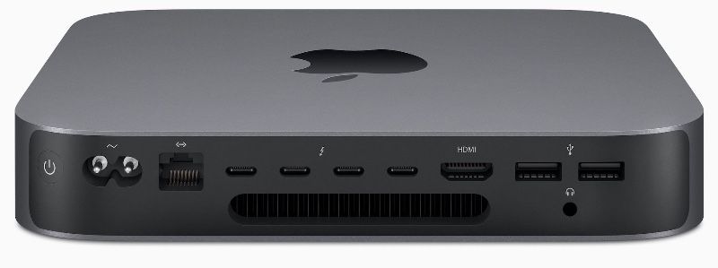 Mac mini 2018 リアパネル