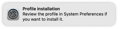 Mac Profile Installation Warning