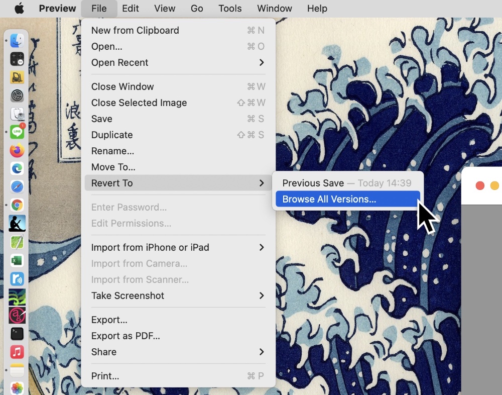Mac "Preview.app" Revert