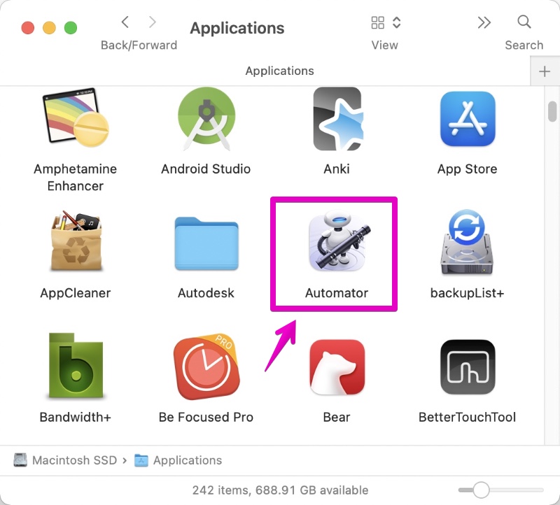 Mac "Applications" folder