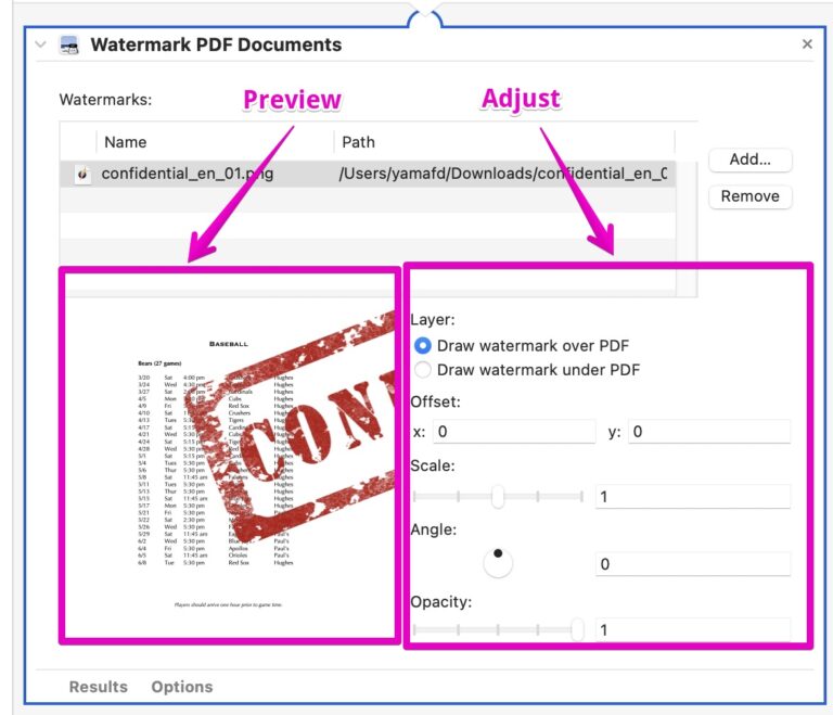add confidential watermark to pdf