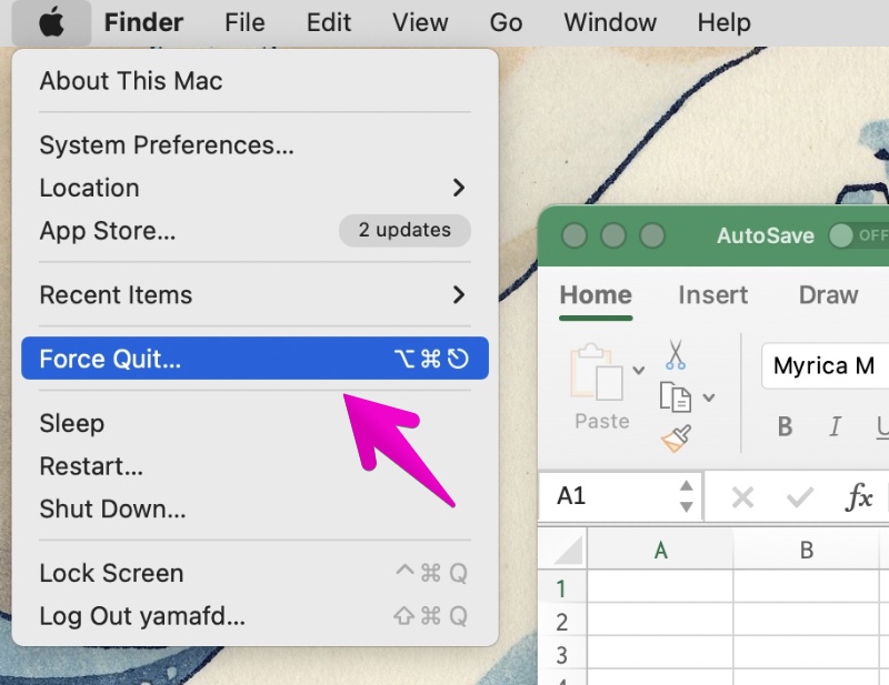 Mac Excel Force Quit
