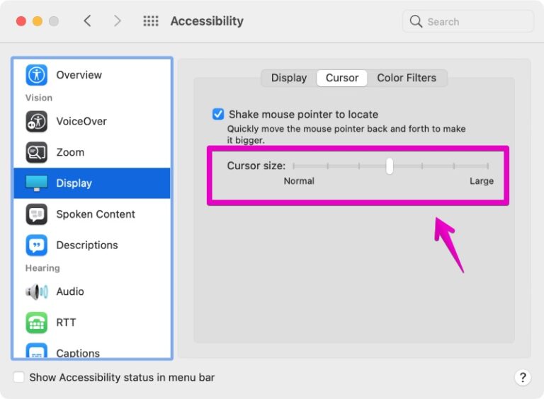 How to enlarge the mouse cursor (pointer) on Mac | Mac Cheat Sheet