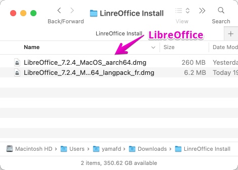 Mac LibreOffice installer