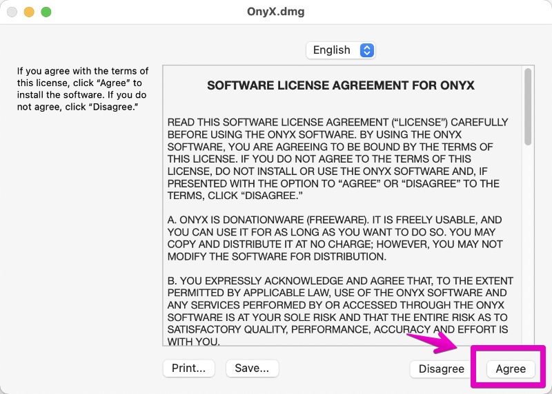 Onyx ソフトウェア使用許諾契約 License Agreement