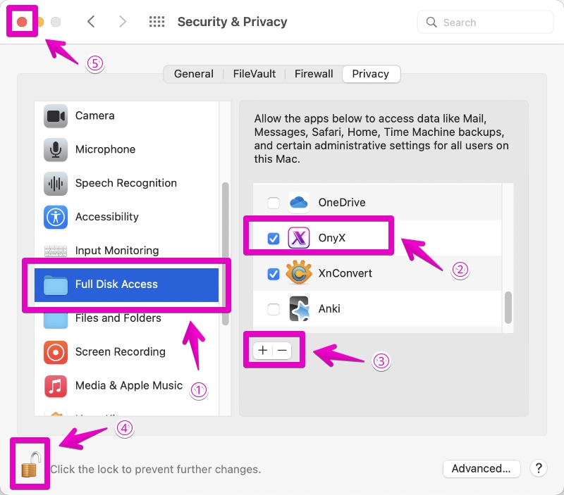 Mac "System Preferences" -> "Security & Privacy"